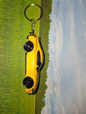 Matchbox Yellow 2023 Toyota GR Supra Keychain By Accessories MG